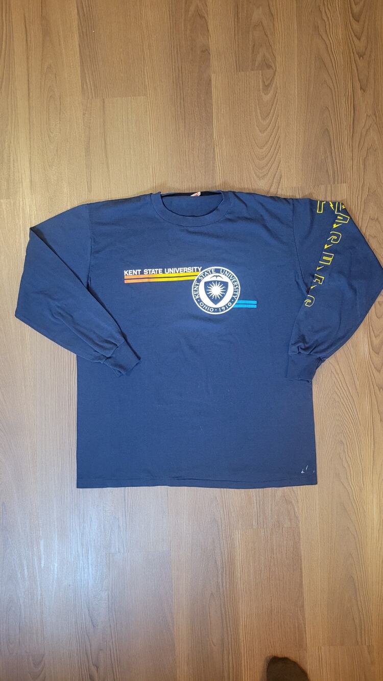Vintage 80s Kent State University Long Sleeve T-Shirt by Wolf XL